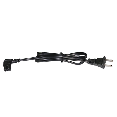 Imagen de Cable de Alimentación Eléctrica para 120-240 Vca / 1 Metro / 2 Clavijas tipo Americano / Conector en Forma tipo L