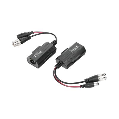 Imagen de Kit de transceptores activos con conector para alimentación (12V/24Vcc/AC) TurboHD para aplicaciones de video por UTP Cat5e/6 en HD. Distancia de hasta 150 m en 4K