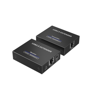 Imagen de Kit EXTENSOR USB 2.0 de 4 Puertos para Distancias de Hasta  150 m / Soporta USB 2.0, USB 1.1 y USB 1.0 / UTP Cat 5e/6/6a/7 / Soporta Switch Gigabit / Ideal para Cámaras WEB, Impresoras, Escáner, Memorias, Mouse, etc.