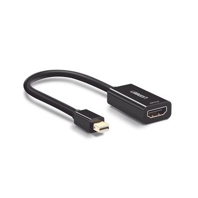 Imagen de Convertidor Mini Display Port a HDMI / 4K@30Hz / Thunderbolt / Blindaje interno múltiple /  Carcasa ABS / Longitud de 25 cm