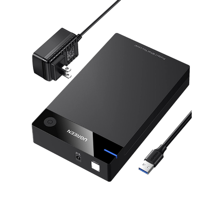 Imagen de Carcasa de Disco Duro para  3.5" y  2.5" (Enclosure) | Con Cable USB 3.0 | Para HDD 3.5" / SSD 2.5" | SATA I/II/III | UASP | Hasta 16 TB | Compatible con Windows, Linux, Mac OS | No Requiere Controlador | Cable 1m | Incluye Adaptador d