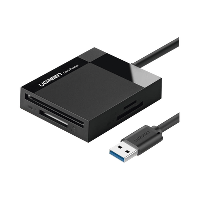 Imagen de Lector de Tarjetas USB-A 3.0  a CompactFlash (CF)/ MemoryStick (MS)/ TransFlash (TF)/ SecureDigital (SD) | 4 en 1 | 5Gbps | Hasta 2TB | Soporta Windows/Mac OS/Linux/Android | Lectura de tarjetas simultánea | Cable de 15cm.