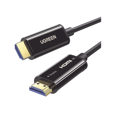 Imagen de Cable HDMI de 30 Metros por Fibra Óptica 8K@60Hz / Fibra de 4 núcleos + Cobre estañado de 7 núcleos / Compatible con HDMI 2.1 / Alta velocidad 18 Gbps / 3D / HDR / Caja de Aleacion Zinc / Premium