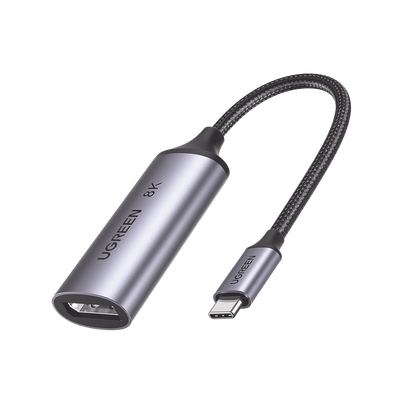 Imagen de Cable Adaptador USB-C a DP 1.4 |  8K@60Hz | 4K@240Hz | Compatible con Thunderbolt 3 & 4 | HDR | eARC | DTS |  Dolby | 3D | ALLM | VRR | Admite Multi-Stream (MST) | Longitud del cable 10cm | Caja de Aluminio.