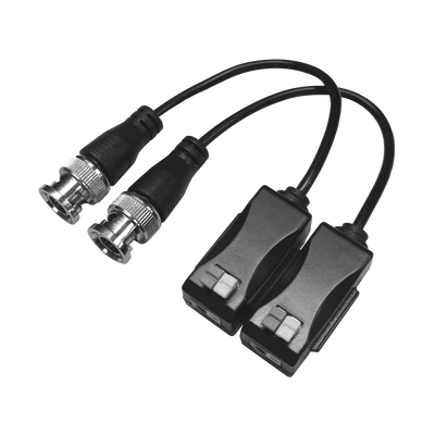 Imagen de Kit de Transceptores (Baluns) con Terminal PUSH SUPERIOR PIG TAIL en ambos conectores, Resolución 4K , Cable flexible COAXIAL Blindado / COAXITRON / AUDIO POR COAXITRON /Conector 100% COBRE / Calidad PREMIUM