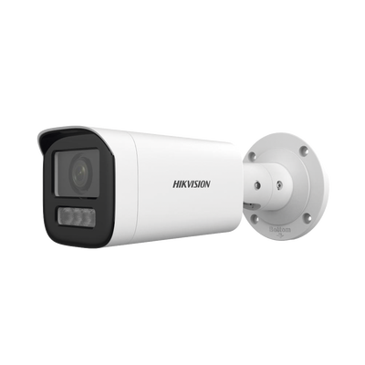 Imagen de Bala IP 4 Megapíxel / Lente Motorizado 2.8 a 12 mm / Dual Light (50 mts IR + 50 mts Luz Blanca) / ACUSENSE Lite / Microfono Integrado / Exterior IP67 / WDR 120 dB / PoE / ONVIF / Micro SD