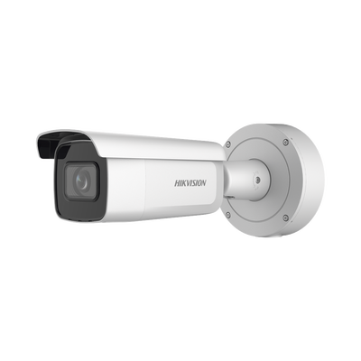 Imagen de Bala IP 4 Megapixel / Lente Mot. 2.7 a 13.5 mm / 60 mts IR EXIR / Exterior IP67 / IK10 / Anticorrosivo / WDR 120 dB / PoE + / Micro SD / 4 Analíticos: AcuSense, Deteccion Facial, Conteo de Personas por Cruce y Zona