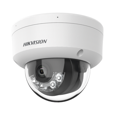 Imagen de Domo IP 4 Megapixel / Lente 2.8 mm / Dual Light (30 mts IR + 30 mts Luz Blanca) / Micrófono Integrado / Antivandálico IK08 / ACUSENSE Lite / Exterior IP67 / H.265 / PoE / ONVIF / Micro SD