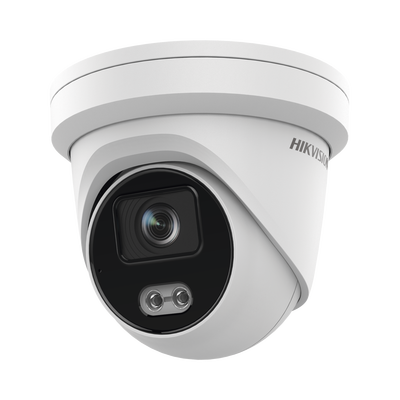 Imagen de Turret IP 4 Megapixel / Imagen a color 24/7 / Lente 4 mm / Luz Blanca 40 mts / Exterior IP67 / Micrófono Integrado / WDR 120 dB / Audio y Alarma / Onvif / MicroSD