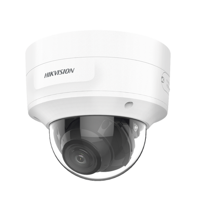 Imagen de Domo IP 4 Megapixel / Lente Mot. 2.7 a 13.5 mm / 40 mts IR EXIR / Exterior IP66 / IK10 / DARKFIGHTER / Audio y Alarma I/O / PoE+ / ONVIF / Micro SD / 4 Analíticos: AcuSense, Deteccion Facial, Conteo de Personas por Cruce y Zona