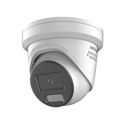 Imagen de [Dual Light + ColorVu] Turret IP 4 Megapixel / Lente 2.8 mm / 40 mts IR + 40 mts Luz Blanca / Exterior IP67 / Luz Intermitente y Alerta de Audio / Micrófono Integrado / Videoanaliticos (Filtro de Falsas Alarmas) / WDR 130 dB / Captura Facial