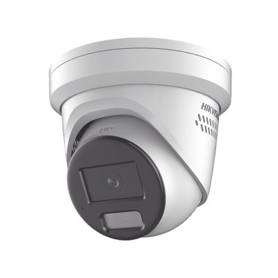 Imagen de [Dual Light + ColorVu] Turret IP 8 Megapixel /  Lente 2.8 mm / 40 mts IR + 40 mts Luz Blanca / Exterior IP67 / Luz Intermitente y Alerta de Audio / Micrófono Integrado / Videoanaliticos (Filtro de Falsas Alarmas) / ACUSEARCH