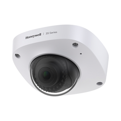 Imagen de Mini Domo IP 5 Megapixel / Lente 2.8 mm / 30 mts IR / Ultra Baja Iluminación / NDAA / ONVIF /  IP67 / IK10 / IA (Filtro de Humanos y Vehiculos) / Merodeo / Conteo de Personas / PoE / Audio y Alarmas I/O / Serie 35 / Honeywell Security