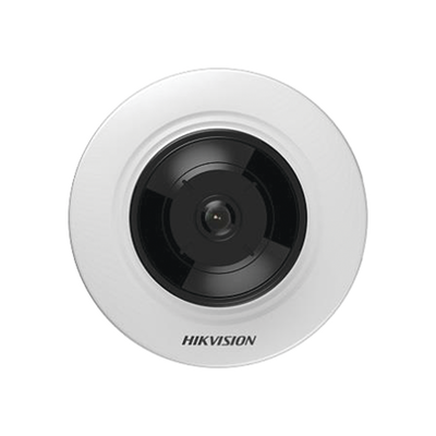 Imagen de Mini Fisheye IP 5 Megapixel / Panorámica 180° - 360° / Microfono Integrado / 8 mts IR / Uso en Interior / PoE / Múltiples Vistas por iVMS-4200 / Alarmas I/O / Micro SD