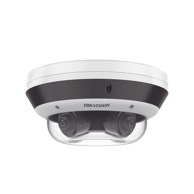 Imagen de PanoVu Series / Vista Panorámica 360º / 4 Lentes Mot. 2.8 a 12 mm (4 Megapixel por Lente) / 16 Megapixel en Total / WDR 120 dB / DARKFIGHTER / Exterior IP67 / IK10 / PoE+ / 30 mts IR / Micro SD