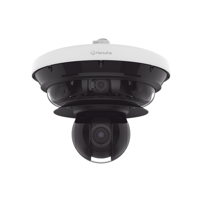 Imagen de Cámara IP Multisensor 34MP (4 sensores 4K) con lentes motorizados / PTZ 2 MP 40X / Hasta 2 tarjetas MicroSD de 512GB / WDR de hasta 150dB / IP66 / IK10 / autoseguimiento / Inteligencia artificial para eventos