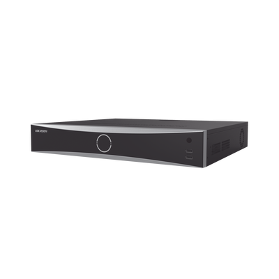 Imagen de NVR 12 Megapixel (4K) / 32 canales IP / 16 Puertos PoE+ / Reconocimiento Facial / AcuSense (Evita Falsas Alarmas) / 4 Bahías de Disco Duro / Switch PoE 300 mts / HDMI en 4K / Alarmas I/O