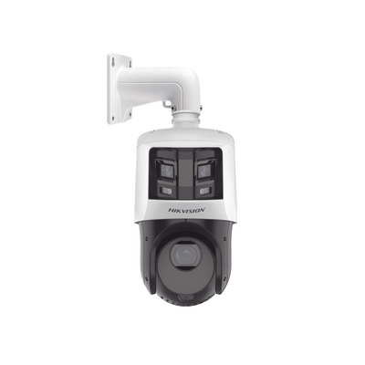 Imagen de [TandemVu] Domo PTZ IP 4 Megapixel con Cámara Panoramica 6 Megapixel / 25X Zoom / 100 mts IR / IP66  / WDR / PoE+ / Entrada-Salida de Audio y Alarma / Ultra Baja Iluminación / Micro SD