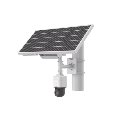 Imagen de Kit Solar IP All in One / Cámara PT ColorVu 4 Megapixel / Lente 4 mm / Panel Solar / Batería de Respaldo de Litio 23.2Ah (Hasta 24 Días) / Conexión 4G / Accesorios de Instalación