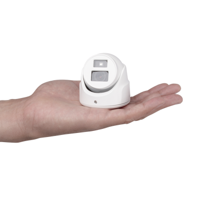 Imagen de Ultra Mini Turret TURBO 2 Megapixel (1080p) / Gran Angular / Lente 2.8 mm / 20 mts IR EXIR / Exterior IP67 / 4 Tecnologías (TVI / AHD / CVBS) / dWDR / Color Blanco