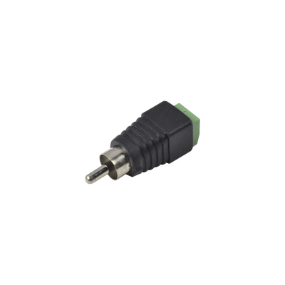 Imagen de Adaptador RCA MACHO Tipo Jack Polarizado / Terminales Tipo Tornillo / Polarizado (+/-) / Recomendado para Video y AUDIO en sistemas de video vigilancia a 2 Hilos.