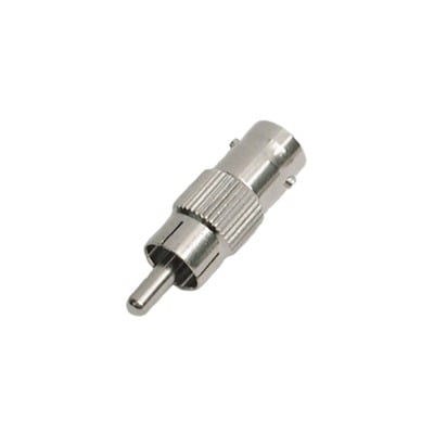 Imagen de Adaptador en línea para 75 Ohm, de conector BNC hembra a RCA macho en aplicaciones de Audio-Video para cámaras, monitores y DVR´s.