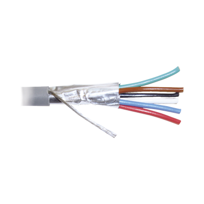 Imagen de Bobina de 305 metros de cable 8 conductores, 22 AWG, tipo CMR, de color gris para aplicaciones en Alarmas de intrusión /Control de acceso/Interfonos y TV porteros/Automatización/Audio y Voceo.