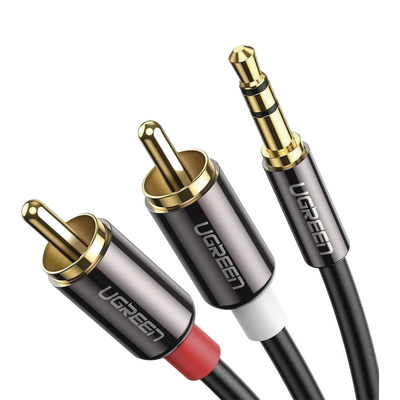 Imagen de Cable Audio Premium Jack 3.5mm a 2 RCA / 10 Metros / Flexible / Doble Blindaje / Transferencia de Audio sin Pérdidas / Caja de Aleación de Cobre / Amplia Compatibilidad / Diseño Duradero.