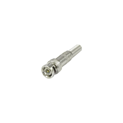 Imagen de Conector BNC macho de 75 Ohm, con base de resorte para montar a presión cable coaxial RG-59/ Níquel/ Oro/ Teflón.