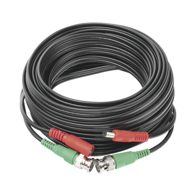 Imagen de Cable coaxial ( BNC RG59 ) + Alimentación / SIAMÉS / 10 Metros / Aleación Cobre + Aluminio CCA / Para Cámaras 4K  / Uso interior y exterior