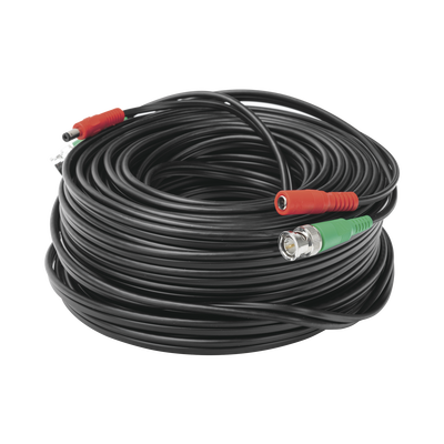 Imagen de Cable coaxial ( BNC RG59 ) + Alimentación / SIAMÉS / 30 Metros / 100 % COBRE / Para Cámaras 4K  / Uso interior y exterior