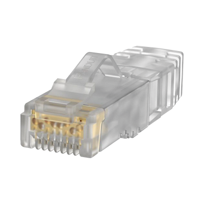 Imagen de Plug RJ45 Cat6A, Para Cable UTP de Calibre 26 AWG, Chapado en Oro de 50 micras, Paquete de 100 piezas