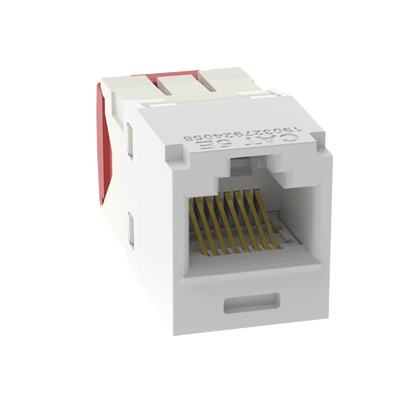 Imagen de Conector Jack RJ45 Estilo TG, Mini-Com, Categoría 5e, de 8 posiciones y 8 cables, Color Blanco