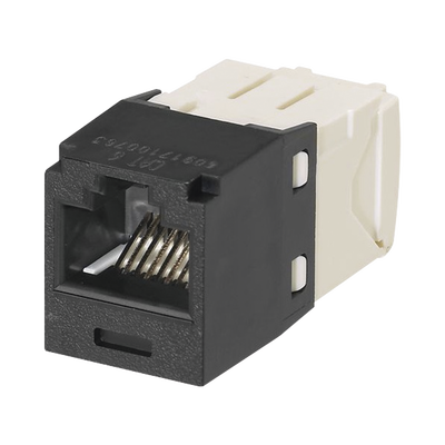 Imagen de Conector Jack RJ45 Estilo TG, Mini-Com, Categoría 6, de 8 posiciones y 8 cables, Color Negro