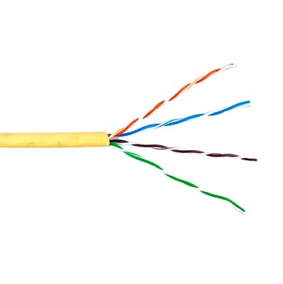 Imagen de Bobina de Cable de 305 Metros UTP Cat6 Riser / Color Amarillo / UL, CMR, Probado a 350 Mhz / Para Aplicaciones de CCTV, Redes de Datos, IP megapixel, Control RS485