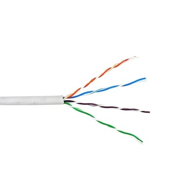 Imagen de Bobina de Cable de 305 Metros UTP Cat6 Riser / Color Blanco / UL, CMR, Probado a 350 Mhz / Para Aplicaciones de CCTV, Redes de datos, IP megapixel, Control RS485