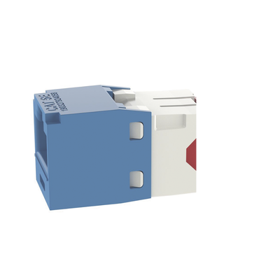 Imagen de Conector Jack RJ45 Estilo TG, Mini-Com, Categoría 5e, de 8 posiciones y 8 cables, Color Azul