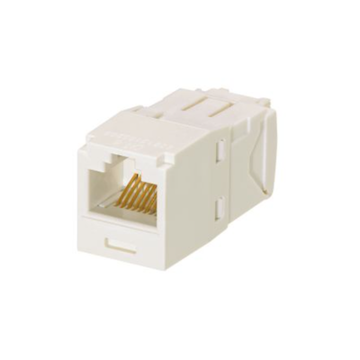 Imagen de Conector Jack RJ45 Estilo TG, Mini-Com, Categoría 6, de 8 posiciones y 8 cables, Color Blanco Ártico