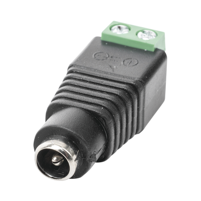 Imagen de Adaptador Hembra Tipo Jack de 3.5 mm polarizado de 12 Vcc / Terminales Tipo Tornillo / Polarizado (+/-) / Ideal para Cámaras de Video Vigilancia.