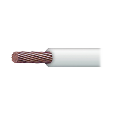 Imagen de ( SSLU13 ) Cable Eléctrico 10 awg  color blanco,Conductor de cobre suave cableado. Aislamiento de PVC, autoextinguible. BOBINA 100 MTS