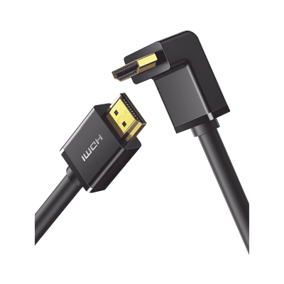 Imagen de Cable HDMI 2.0  en Angulo de 90°  / 1 m / 4K@60Hz / HDR / 3D / HEC (Canal Ethernet HDMI) / ARC (Canal de Retorno de Audio / CEC / 32 canales de Audio / HDCP 2.2 / Dolby Atmos / 18 Gbps / Blindaje Múltiple