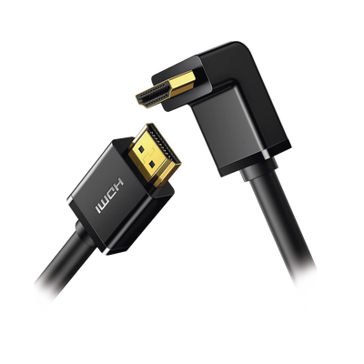 Imagen de Cable HDMI 2.0  en Angulo de 90°  / 3 m / 4K@60Hz / HDR / 3D / HEC (Canal Ethernet HDMI) / ARC (Canal de Retorno de Audio / CEC / 32 canales de Audio / HDCP 2.2 / Dolby Atmos / 18 Gbps / Blindaje Múltiple