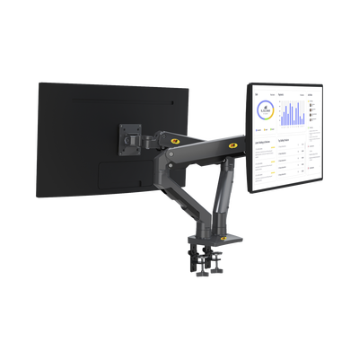 Imagen de Montaje de Escritorio articulado para 2 monitores de 27-34" /  Soporta hasta 16 kg  por brazo/ Vesa 75 x 75 / 100 x 100 / Acero / Giro: 360°