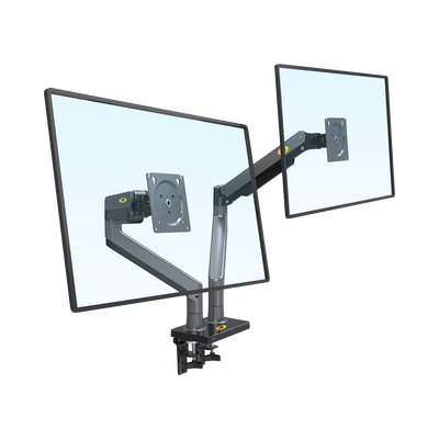 Imagen de Montaje de Escritorio articulado para 2 monitores de 22"-32" /  Soporta hasta 15 kg x  brazo / Vesa 75 x 75 / 100 x 100 / Acero / Giro: 360°