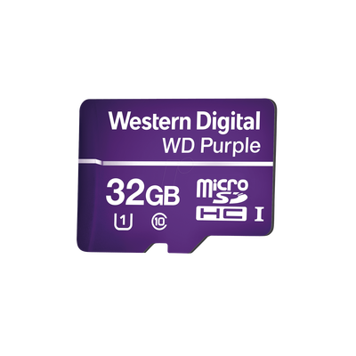 Imagen de Memoria microSD de 32GB PURPLE, Especializada Para Videovigilancia, 10 VECES MAYOR DURACIÓN, 3 AÑOS DE GARANTIA