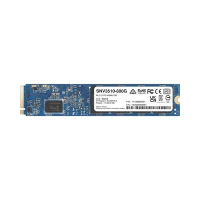 Imagen de SSD 800GB NVMe M.2 22110, diseñada para Synology NAS con ranuras M.2 integradas