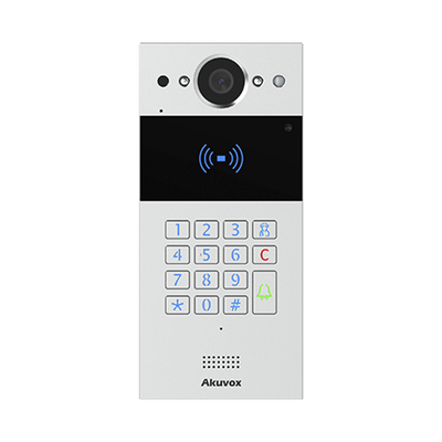 Imagen de Videoportero SIP / Teclado y Lector de Tarjeta / Notificación App / Notificación Llamada Telefónica / Configuración en la Nube / POE / IP65 / Cámara de 2 MP / NFC / PIN Temporal para Visitas / Control de 2 Puertas