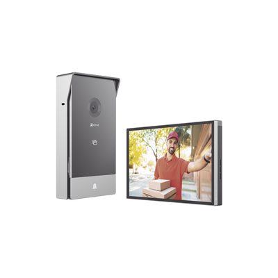 Imagen de Videoportero IP Conexión a 2 Hilos / Con Monitor Wi-Fi para Interior / Frente de Calle  IP65 Uso En Exterior Debe Tener Protección / Cámara 3 Megapíxel / Llamada a la App / Apertura remota  / Soporta 2 Puertas / Ranura para Mic