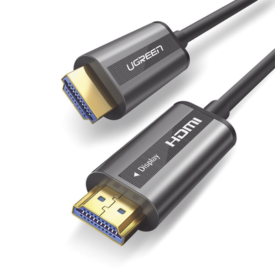 Imagen de Cable HDMI de 30 Metros por Fibra Óptica 4K@60Hz | Fibra de 4 núcleos + Cobre estañado de 7 núcleos | Compatible con HDMI 2.0 | Alta velocidad 18 Gbps | 3D | HDR | Carcasa de  Zinc | Premium | 2 Años de Garantía.