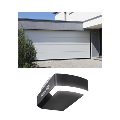 Imagen de KIT COMPLETO Puerta GARAGE108 / Lisa Linea Central / Color blanco / Insulada / Incluye Motor FS1000APPRT / 1/2HP / Fuerte/Silencioso/Luz LED/Motor DC .